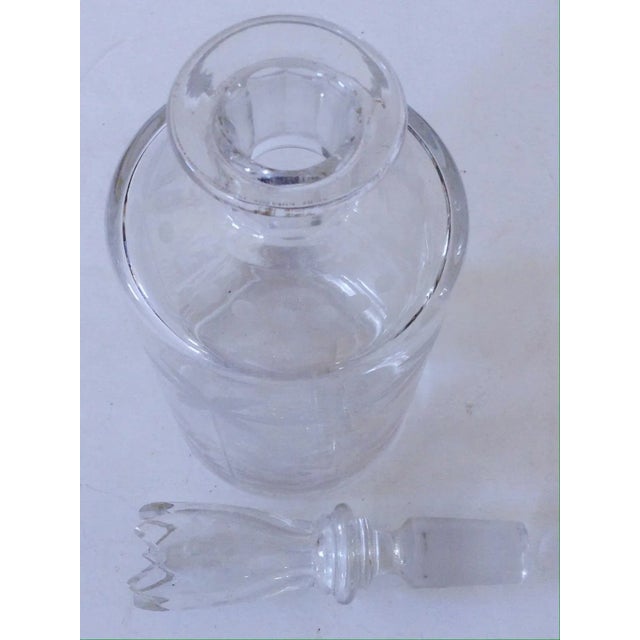 Art Nouveau Elegant French Etched Glass Boudoir Decanter For Sale - Image 3 of 4