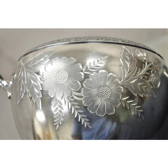 Antique Art Nouveau Silver Plated Lidded Soup Tureen Engraved "Louise" For Sale - Image 9 of 11
