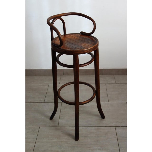 Wood Children's High Stool in Bentwood, 1890 For Sale - Image 7 of 12