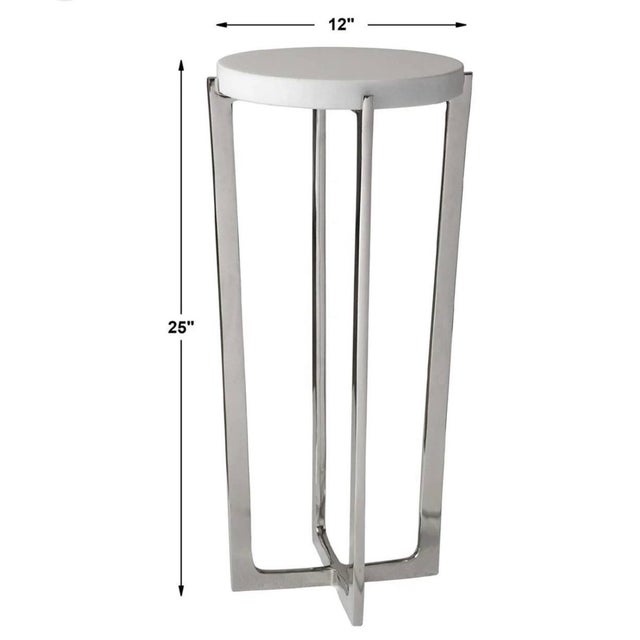 White Uttermost Waldorf Drink Tables Pair For Sale - Image 8 of 8