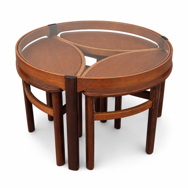 Model 5614 Teak Coffee Table Nest of 3 by Nathan Trinity, 1960s, Set of 4 For Sale - Image 17 of 17