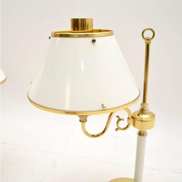 Metal Vintage Swedish Brass and Tole Table Lamps from Boréns, 1970s, Set of 2 For Sale - Image 7 of 11