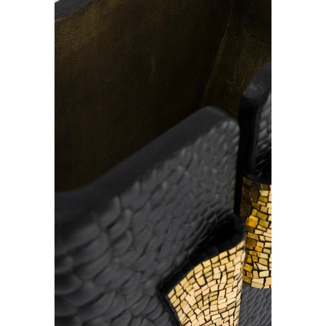 Smok Gold Glass Paste Mosaïque Table Lamp by Studio Karen B For Sale - Image 12 of 13