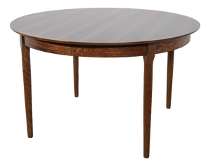 Mid-Century Round Rosewood Extendable Dining Table, Denmark, 1960s