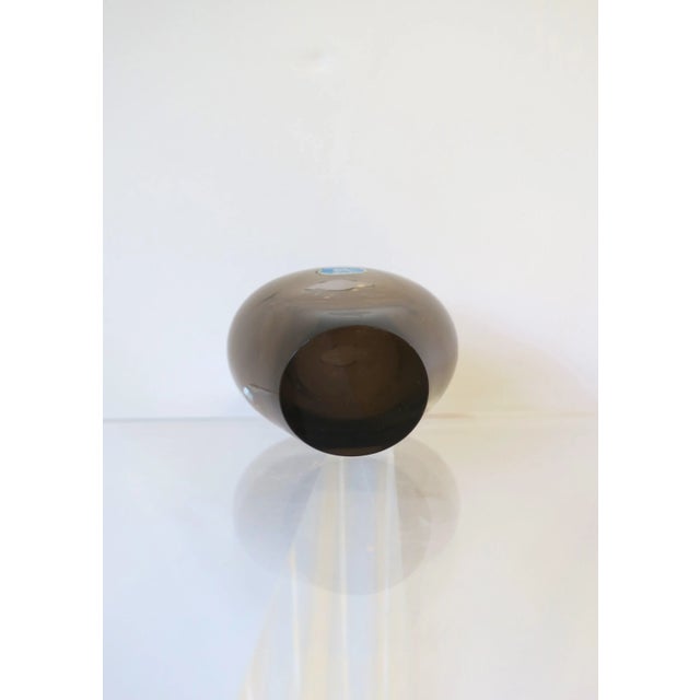 Moser Style Organic Smokey Art Glass Vase, Czech For Sale - Image 12 of 12