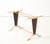 Paolo Buffa Style Brass and Walnut Coffee Table With Kidney Shape Glass Top For Sale - Image 10 of 17