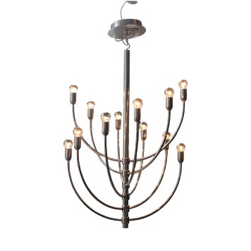 12-Light Chandelier by Vico Magistretti for Oluce, 2000s For Sale