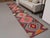 1970s Vintage Handmade Wool Cotton Purple Runner Rug For Sale - Image 11 of 11