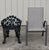 Black Vintage Mid-Century Victorian Revival Cast Iron Grapevine Garden Suite - 3 Pieces For Sale - Image 8 of 11