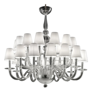 Monumental Modern Transparent Murano Glass Chandelier by Simoeng for Simoeng