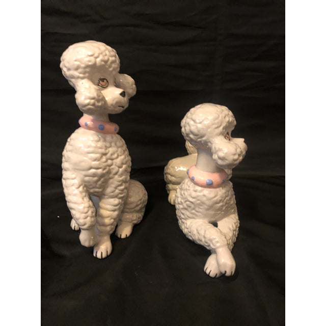 1950s Vintage French Poodles Figurines - a Pair For Sale - Image 4 of 7
