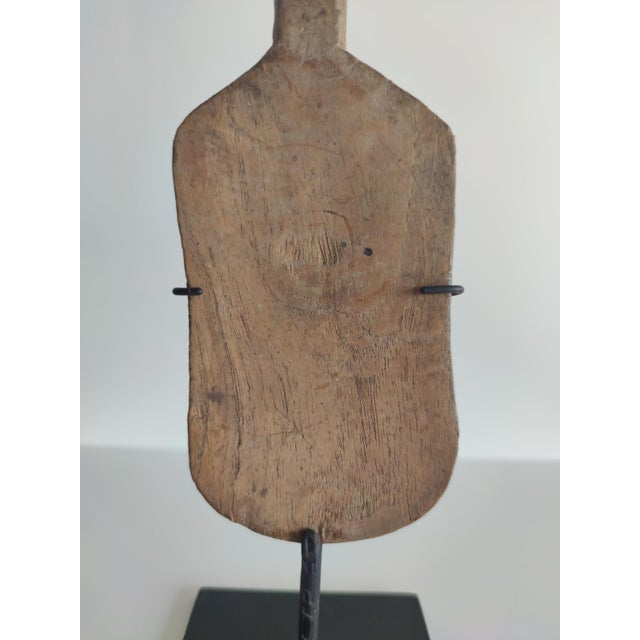 Teak Grain Spoon Mounted on Base For Sale - Image 13 of 16