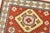 Kazak Rug 4'2'' X 6'1'' Orange Wool Tribal Hand-Knotted Oriental Carpet For Sale In Philadelphia - Image 6 of 12