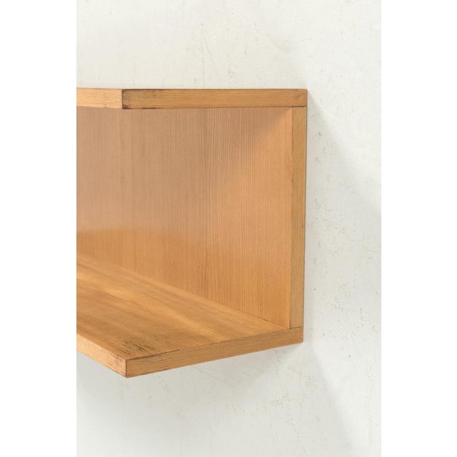 Blonde Wood Veneer Wall Shelf For Sale - Image 8 of 10
