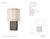 Anne-Marie Barton by Visual Comfort Signature Fumar 18" Table Lamp in Ridged Graphite with Bouclé Shade Designer: Anne-...