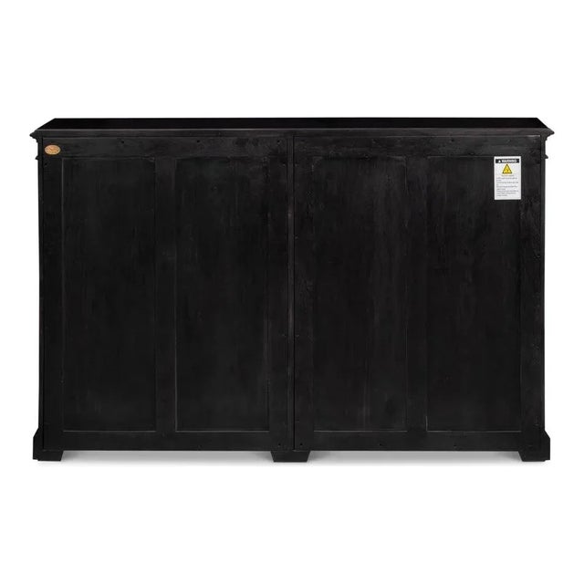 Morgan Glass Doors Low Sideboard by Sarreid LTD For Sale - Image 4 of 13