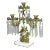 Antique Brass, Crystal & Marble Girandole Candelabra with Beehive & Bear, Circa 1890 For Sale