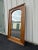Full Length Antique Beveled Glass Mirror in Aged Oak Frame For Sale - Image 4 of 12