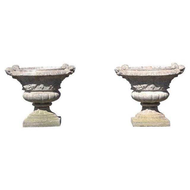 Early 20th Century Garden Planters, Set of 2 For Sale - Image 15 of 15
