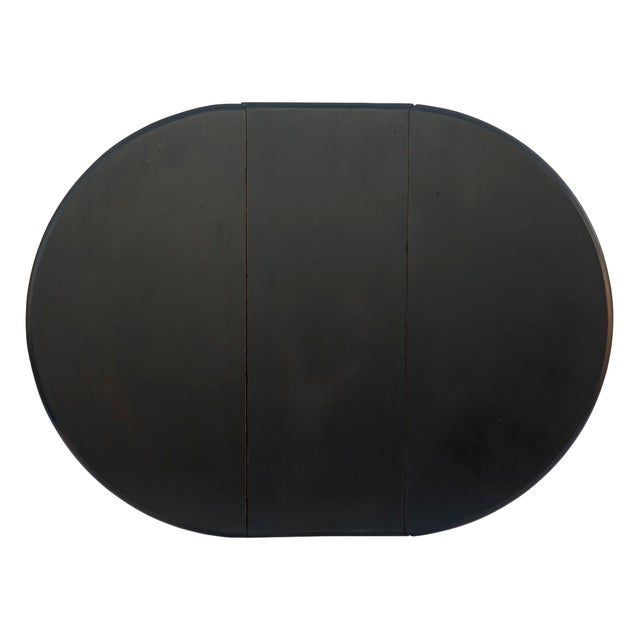 Black Vintage Gate Leg Mahogany Drop Leaf Table in Black For Sale - Image 8 of 8