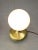 Gold Mid-Century Italian Modern Brass & Opaline Glass Table Lamp For Sale - Image 8 of 12