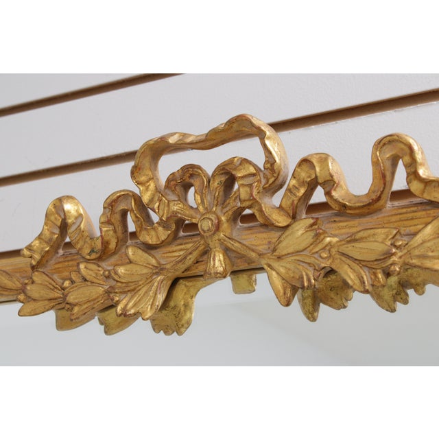 Carvers Guild Gold Gilt Carved Bow Top Wall Mirror For Sale In Philadelphia - Image 6 of 14
