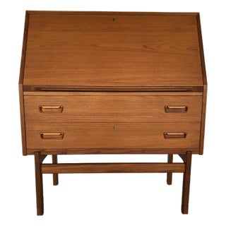 1960s Teak Secretary Desk by Arne Wahl Iverson for Vince Mobelfabrik For Sale