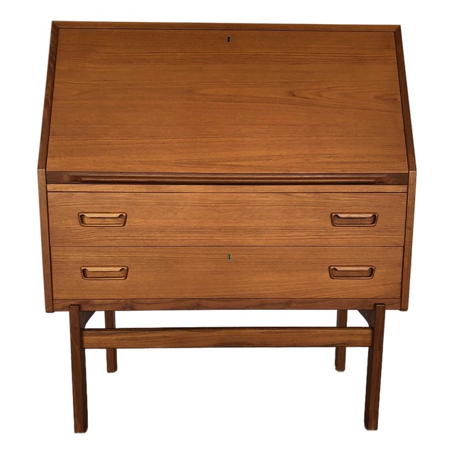 1960s Teak Secretary Desk by Arne Wahl Iverson for Vince Mobelfabrik For Sale