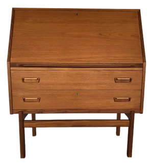 1960s Teak Secretary Desk by Arne Wahl Iverson for Vince Mobelfabrik