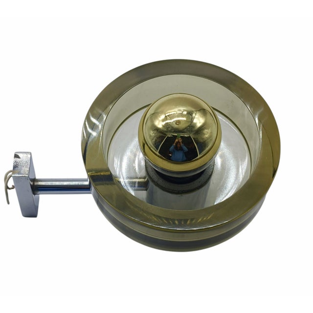 Mid-Century Modern Amber Glass Wall Lamp by Flavio Poli for Seguso, Italy, 1960s For Sale - Image 3 of 8