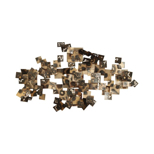 Mid 20th Century Mid-Century Modern Large Brutalist Metal Wall Sculpture For Sale - Image 13 of 13