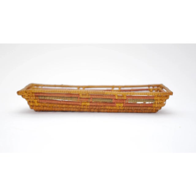 Vintage Tribal Loose Woven Trinket Basket For Sale In Atlanta - Image 6 of 6