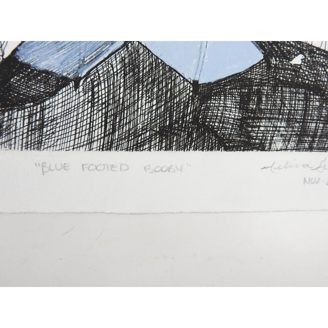 Contemporary Contemporary Abstract Bird Blue Footed Booby Etching For Sale - Image 3 of 5