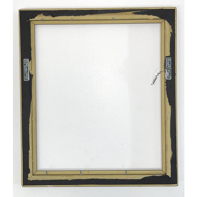 Wood Bronze Art Deco Carved Wood Picture Frame For Sale - Image 7 of 8