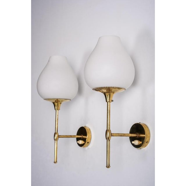 1950s Wall Lights attributed to Bergboms, Sweden, 1950s, Set of 2 For Sale - Image 5 of 16