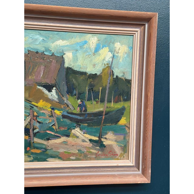 Mid 20th Century Carl‑axel Schwieler, Vid Knabäck, Skåne, 1950s, Oil Painting on Panel, Framed For Sale - Image 5 of 18