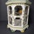 Vintage 18" Italian Majolica Pagoda Birdcage With Birds – Crackle Glaze Florals For Sale - Image 12 of 14