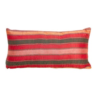 Rohini Striped Mashru Lumbar Pillow For Sale