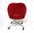 Red 6 Eero Saarinen Upholstered Rolling Vintage Dining Chairs for Knoll For Sale - Image 8 of 16