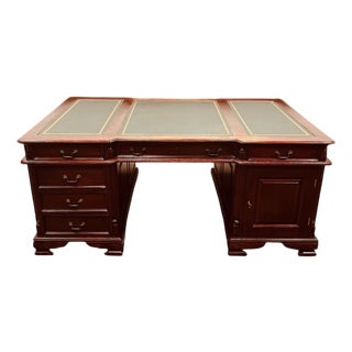 English Chesterfield Partner Desk For Sale