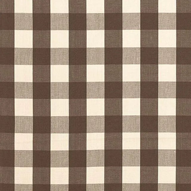 Contemporary Sample - Schumacher Camden Cotton Check Fabric in Java For Sale - Image 3 of 3