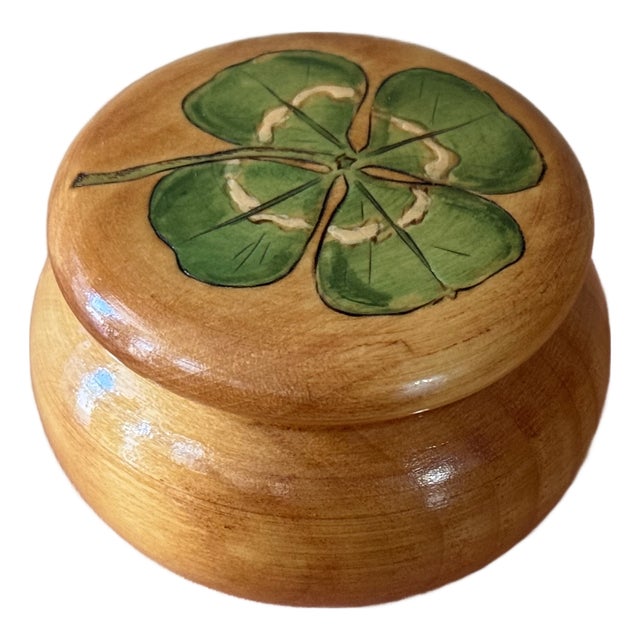 Wooden Four Leaf Clover Box For Sale