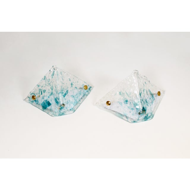1980s Vintage Italian Wall Lamps in Murano Glass from La Murrina, 1980s, Set of 2 For Sale - Image 5 of 11