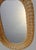 Vintage Coastal Tropical Boho Natural Wicker Rattan Wall Mirror Decor Oval For Sale - Image 4 of 8
