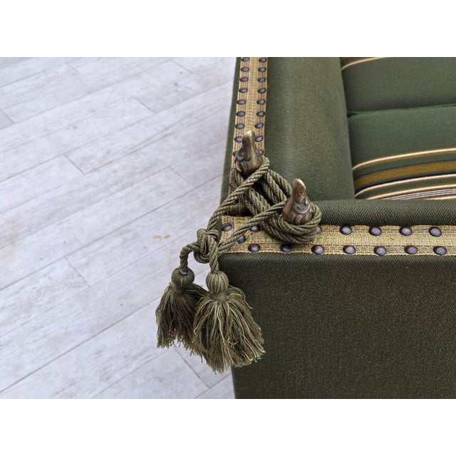 Danish 2-Seater Drop-Arm Spanish Sofa in Furniture Wool, 1970s For Sale - Image 11 of 18