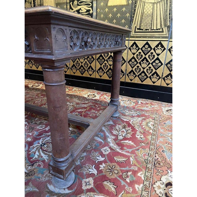 Louis XIII Gothic Dining Table in Walnut For Sale - Image 3 of 8