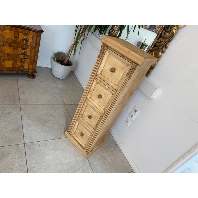 Rustic Chest of Drawers in Spruce Wood For Sale - Image 4 of 10