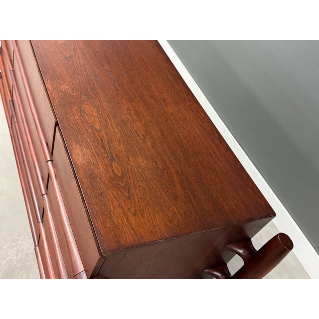 Brown 1960s Teak William Hinn Style Mid Century Dresser For Sale - Image 8 of 10