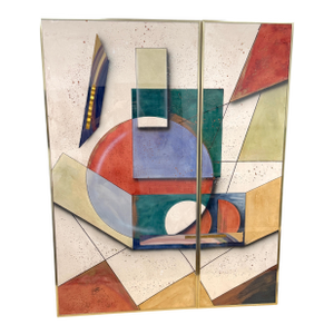 Post-Modern Mixed Media Diptych, by George Caso