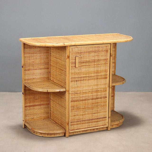 Vintage Bamboo Entrance Cabinet For Sale - Image 9 of 9
